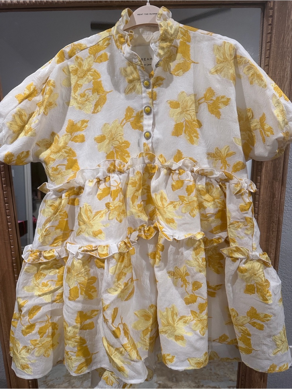 Sister Jane Yellow and White Floral Dress